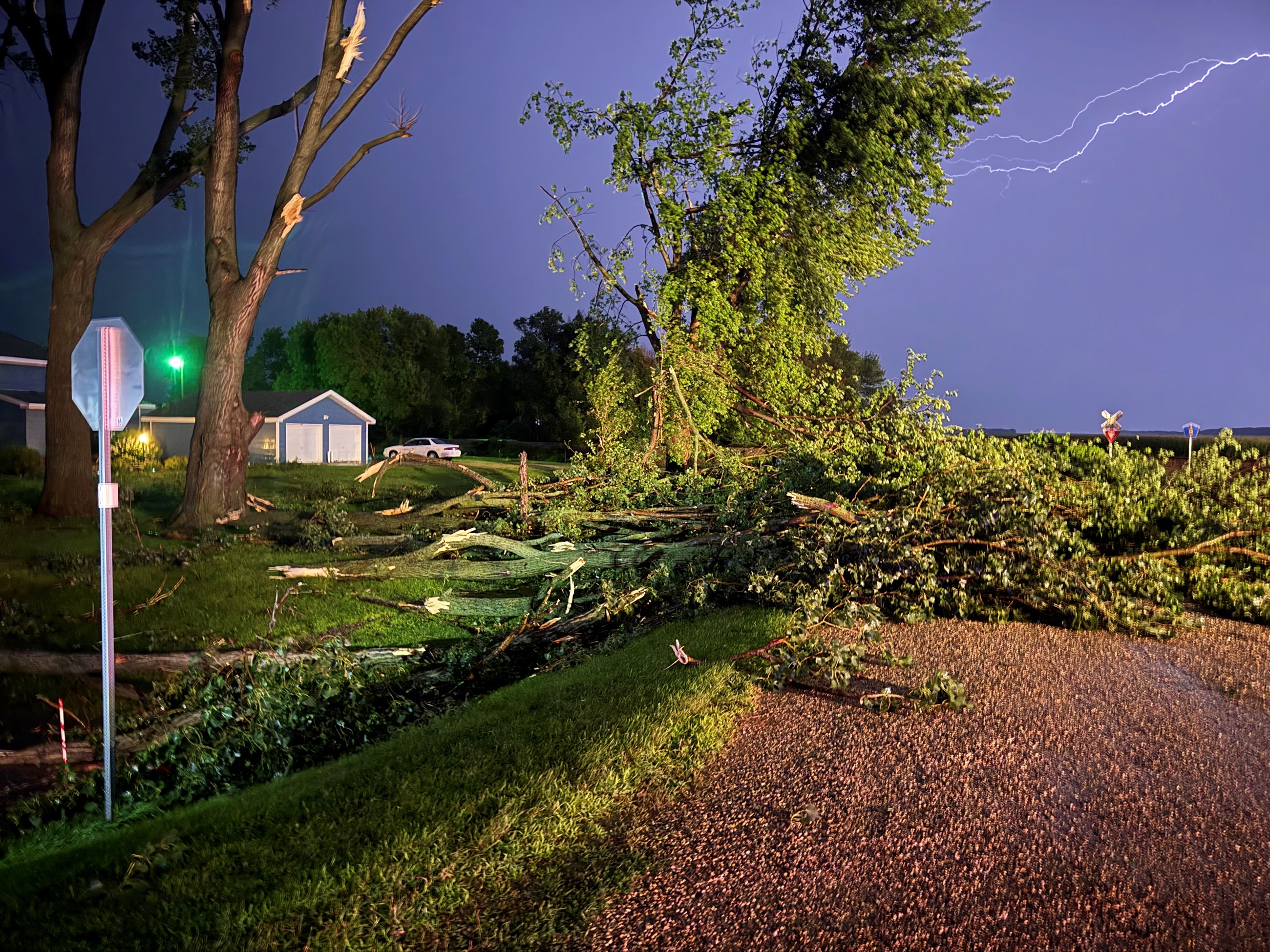 Storm damage Rauville Substation