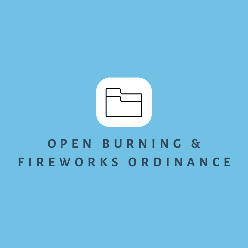 Open burning and fireworks ordinance